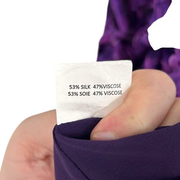 Ramy Brook Purple Michelle Silk Blend One Shoulder Belted Mini Dress Womens 8 - Picture 7 of 8